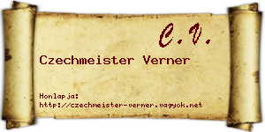 Czechmeister Verner névjegykártya